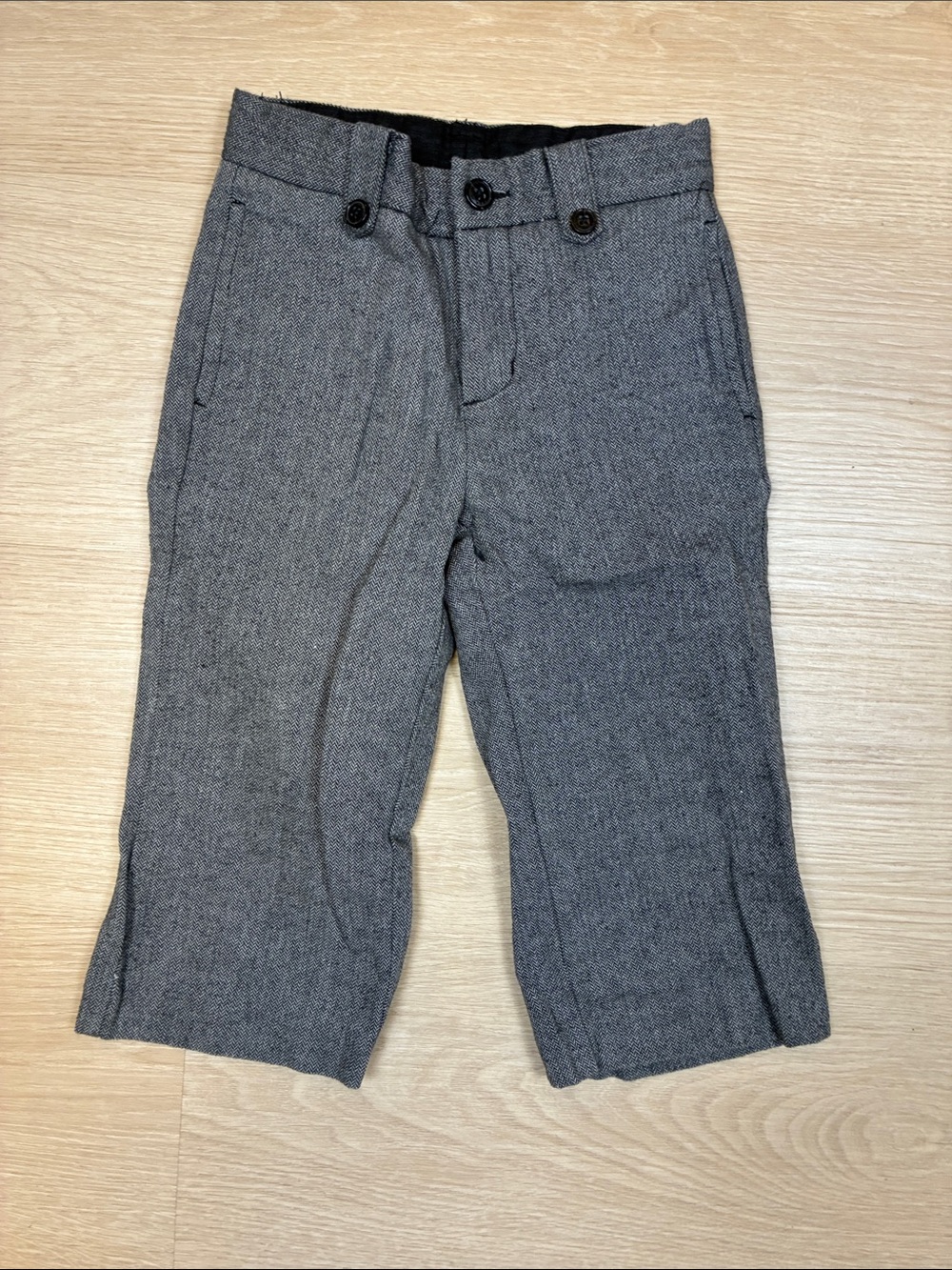 Janie and Jack Gray Herringbone Dress Pants for Kids